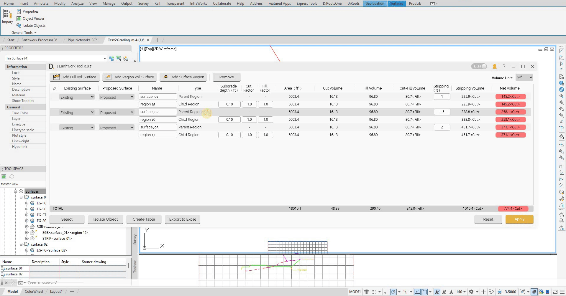 Context menu features and mentioned actions