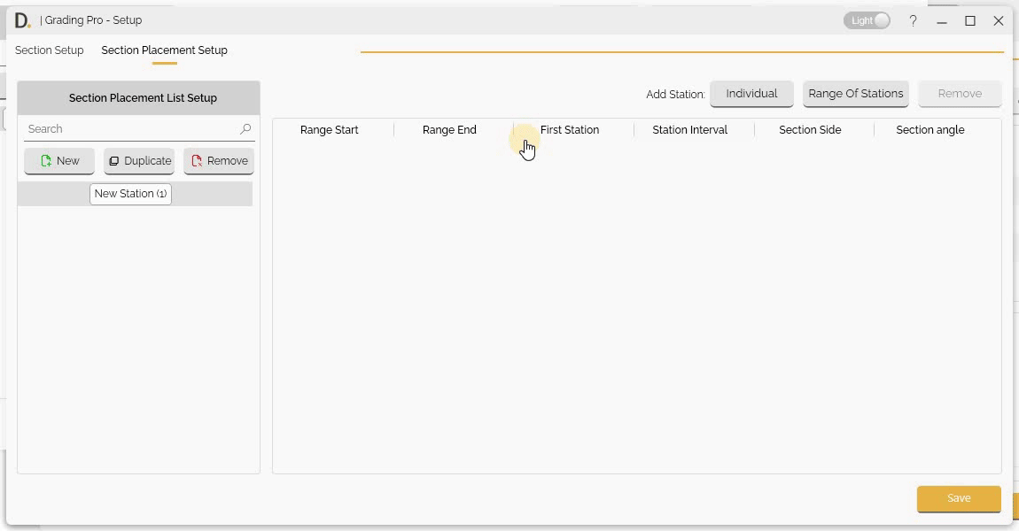 Creating Individual Section Placements