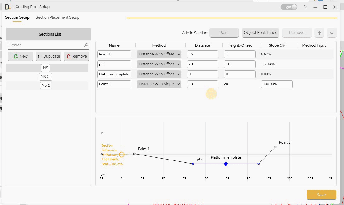 Point to Feature Line