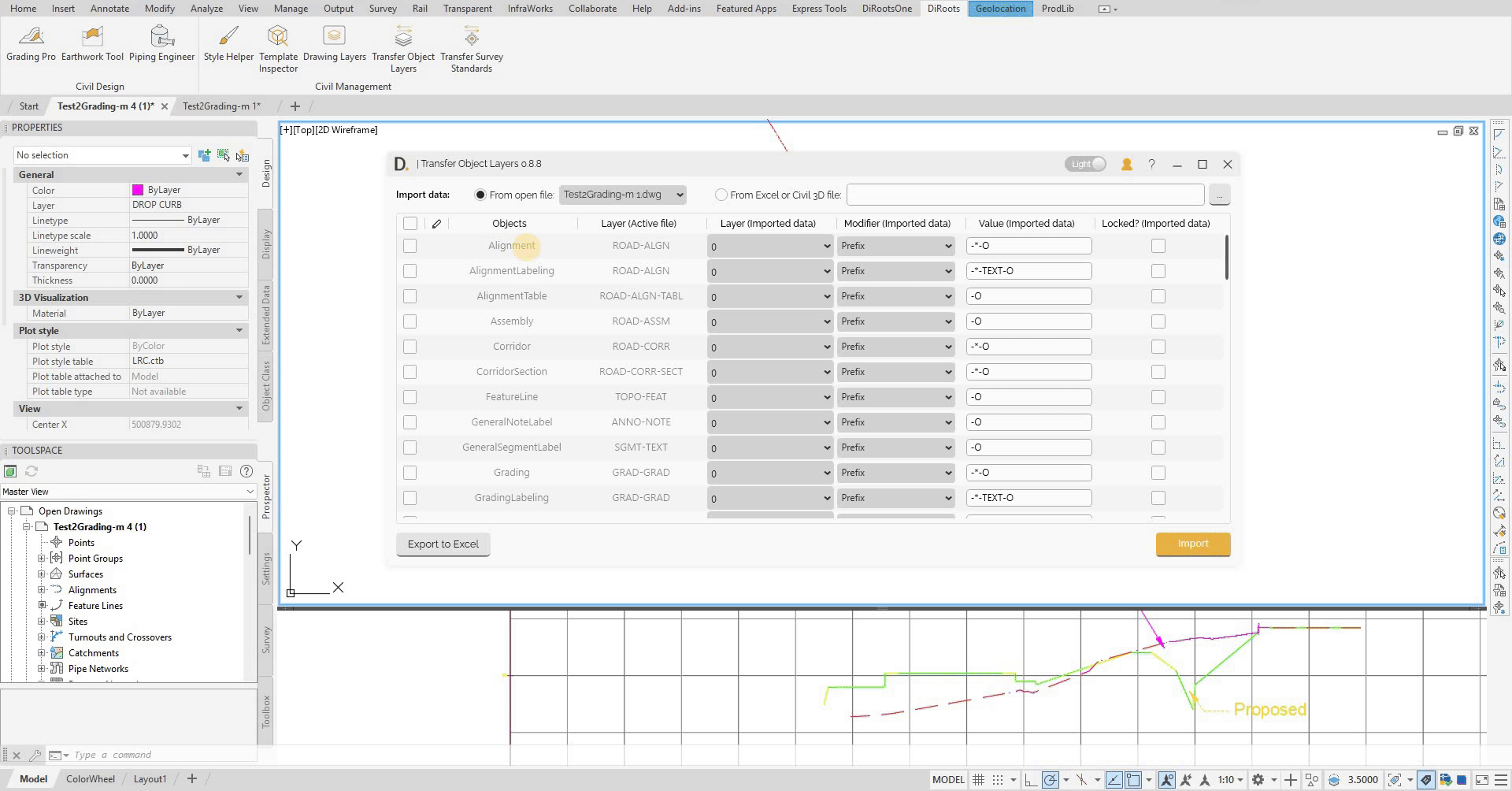 Export of active UI data