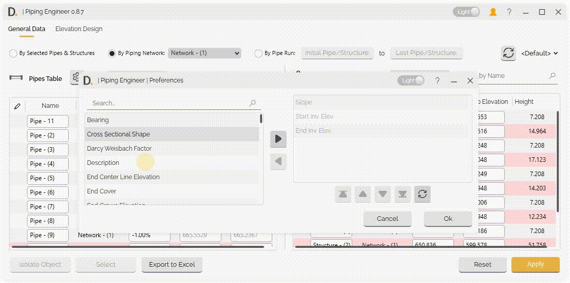 Double-click in Preferences User Interface
